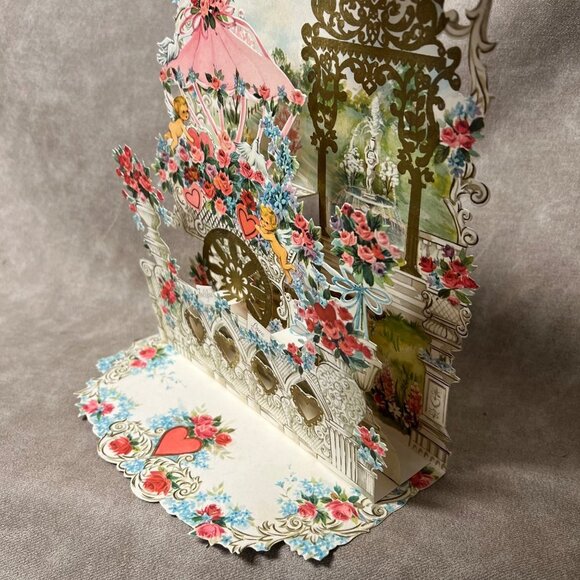 Valentines Day Card American Greetings Die Cut Pull Down Mother Printed in Italy - Picture 7 of 11